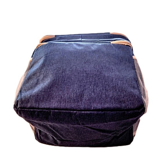 Denim Dual-Compartment Insulated Lunch Bag w/Strap ~ BONUS Zip Storage Bag NEW! - Picture 7 of 13